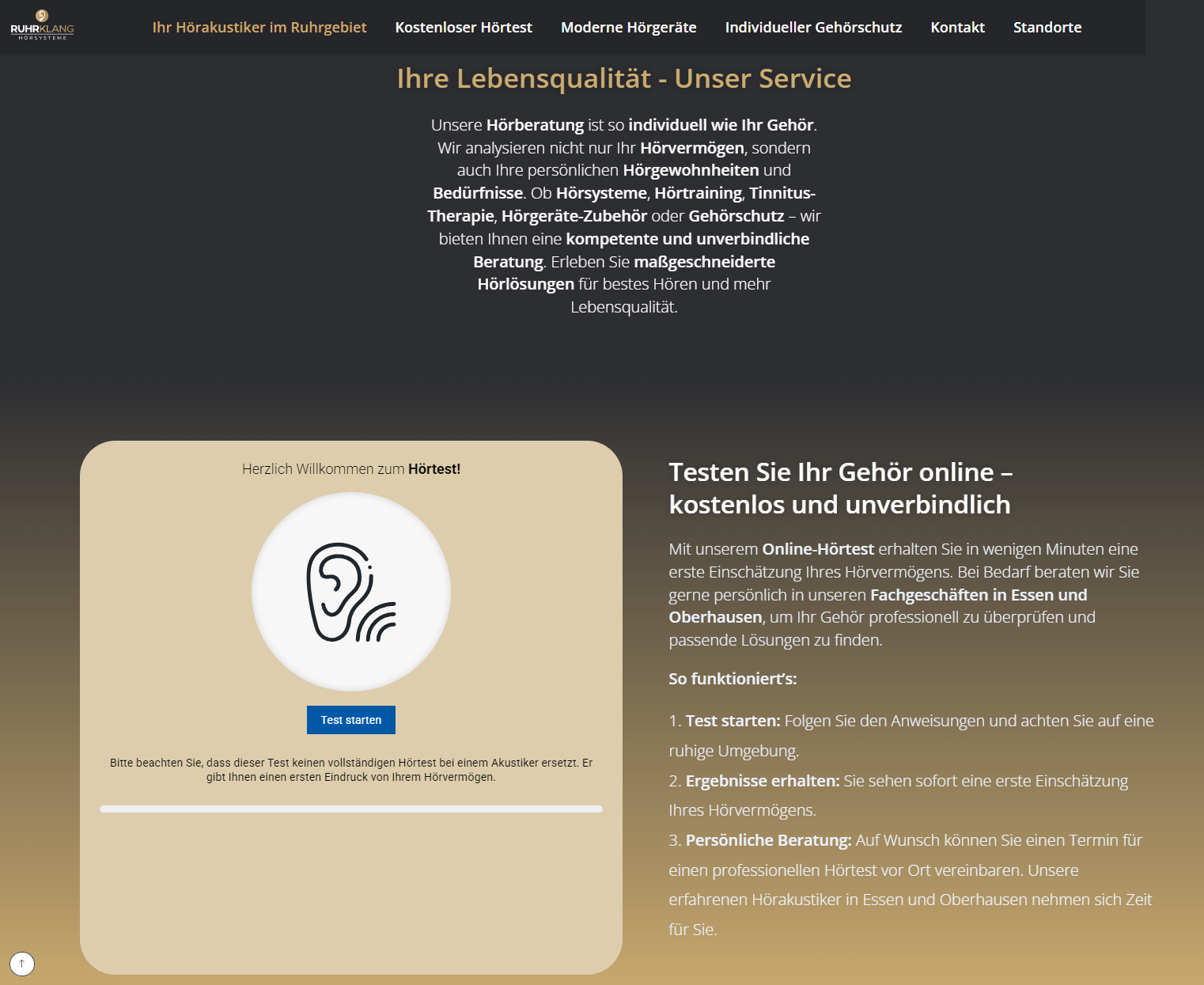 Hearing Journey Wizard Schritt fuer Schritt