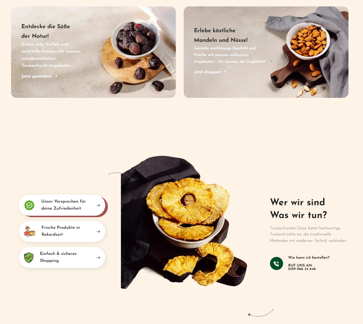 Shopify Startseite mit Produkt-Storytelling